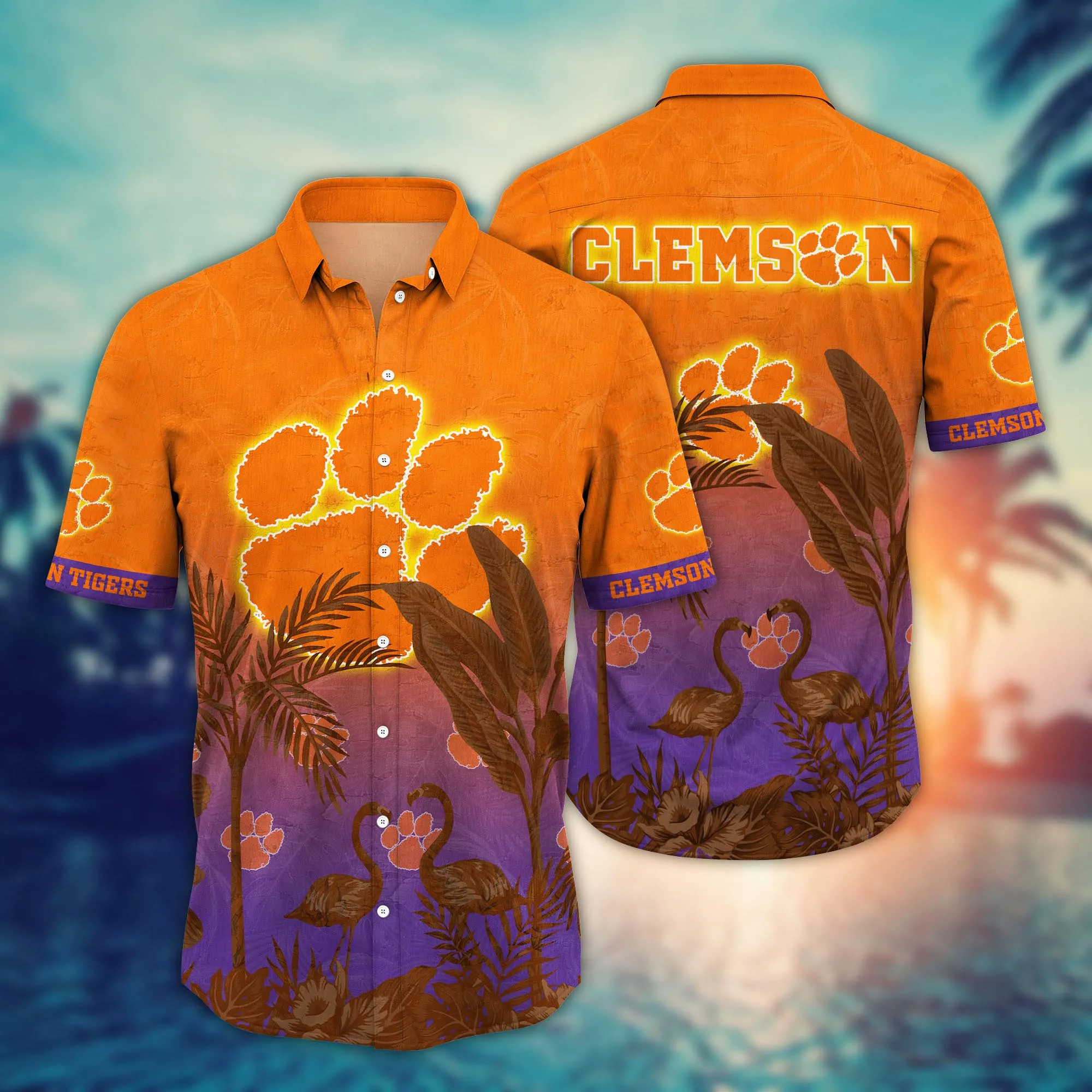 Clemson Tigers NCAA Hawaiian Shirt Summer Nightstime Aloha Shirt