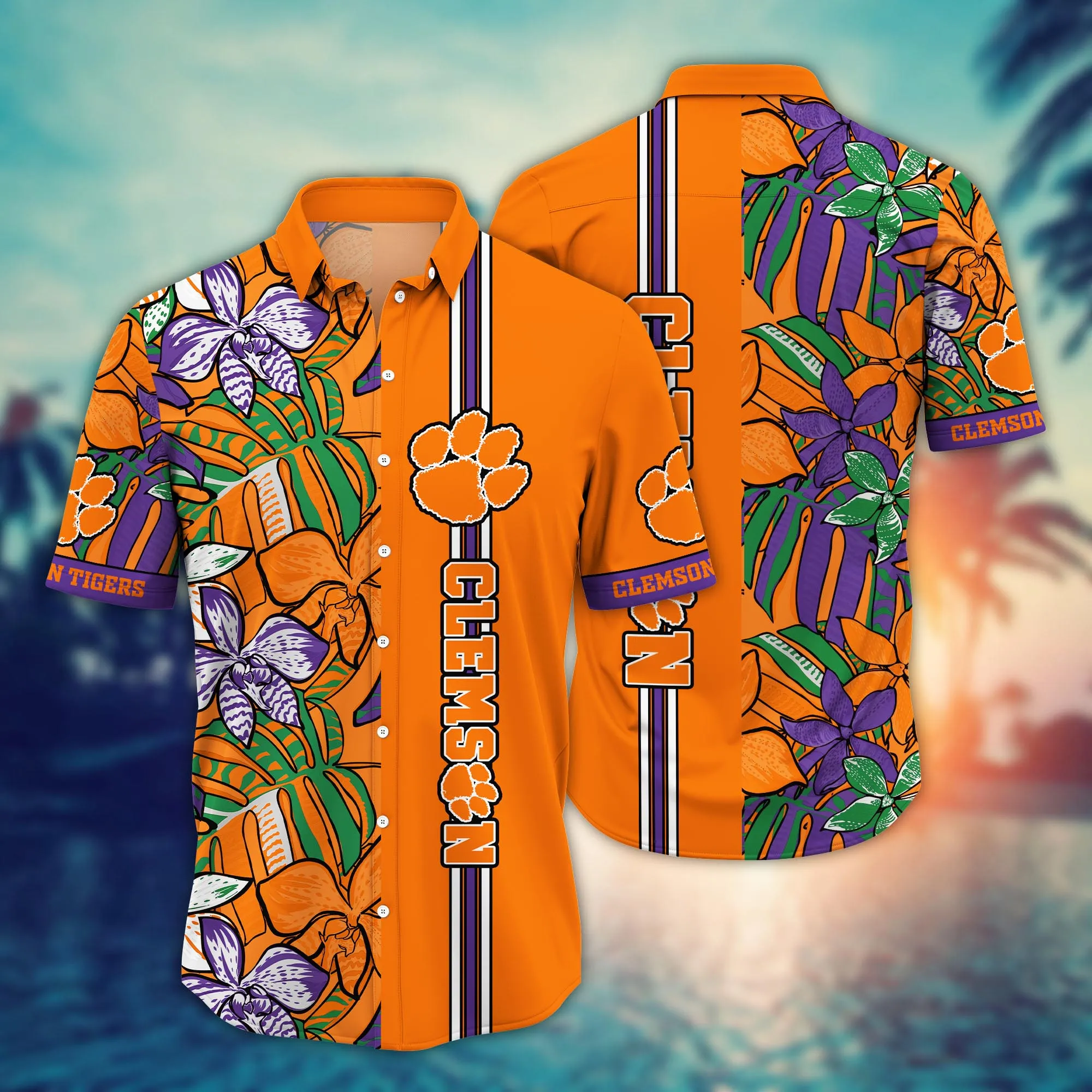 Clemson Tigers NCAA Hawaiian Shirt Sunsets Aloha Shirt