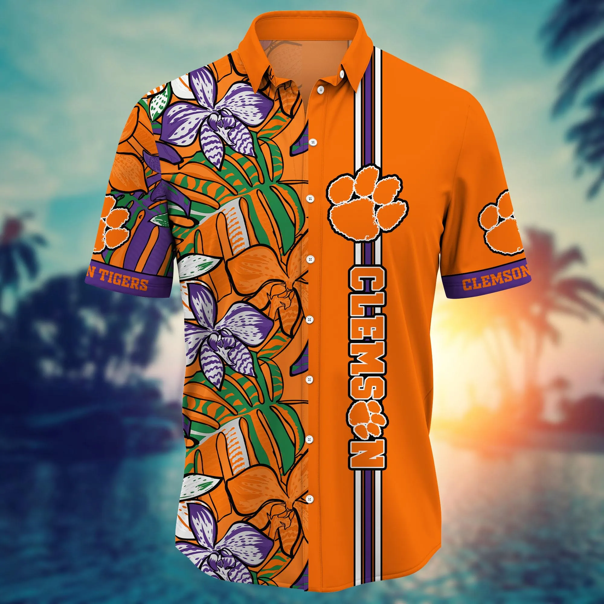 Clemson Tigers NCAA Hawaiian Shirt Sunsets Aloha Shirt