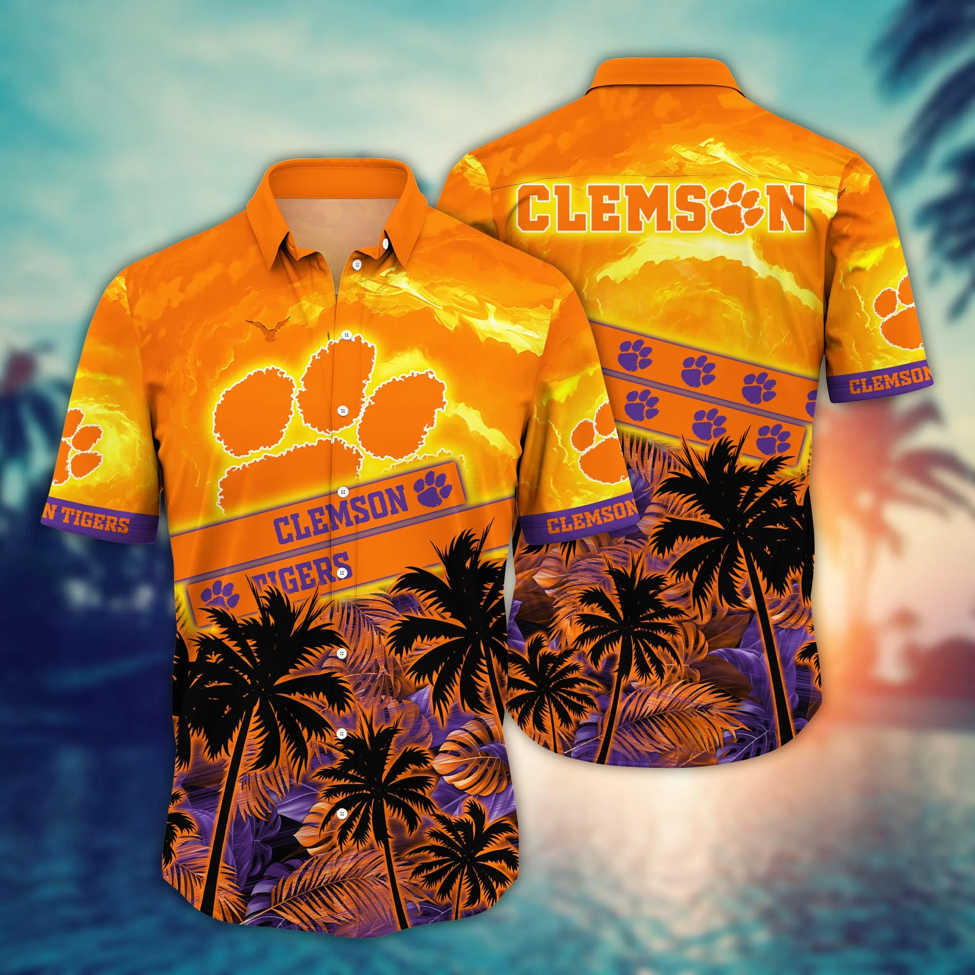 Clemson Tigers NCAA Hawaiian Shirt Sunshine Aloha Shirt