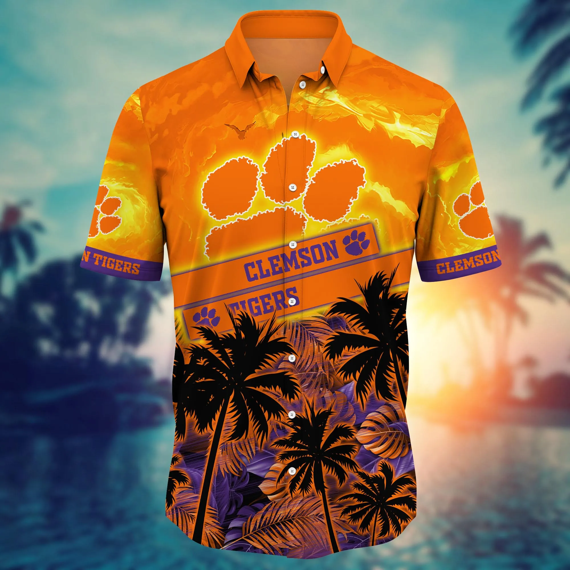 Clemson Tigers NCAA Hawaiian Shirt Sunshine Aloha Shirt