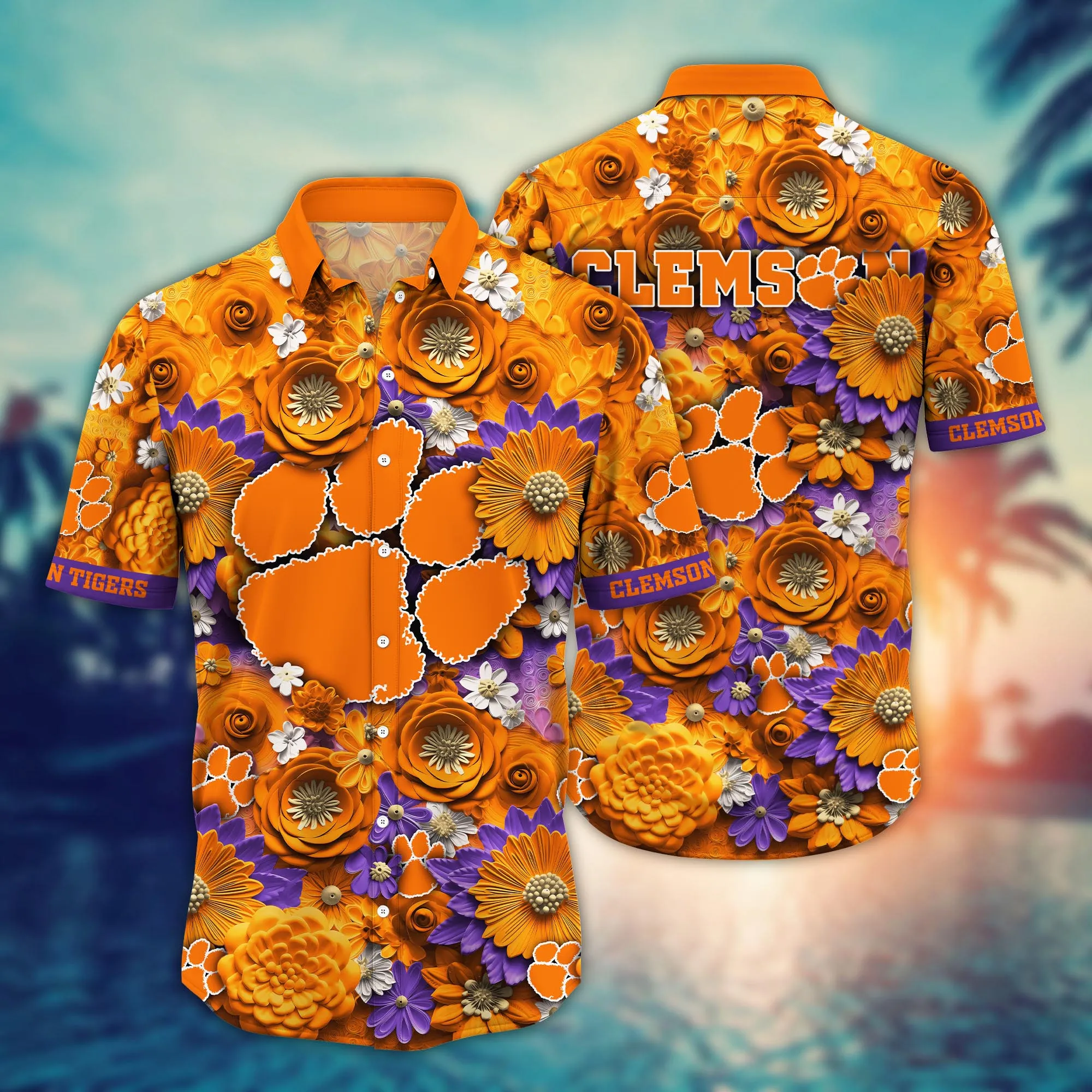 Clemson Tigers NCAA Hawaiian Shirt Trending For This Summer Customize Shirt Any Team