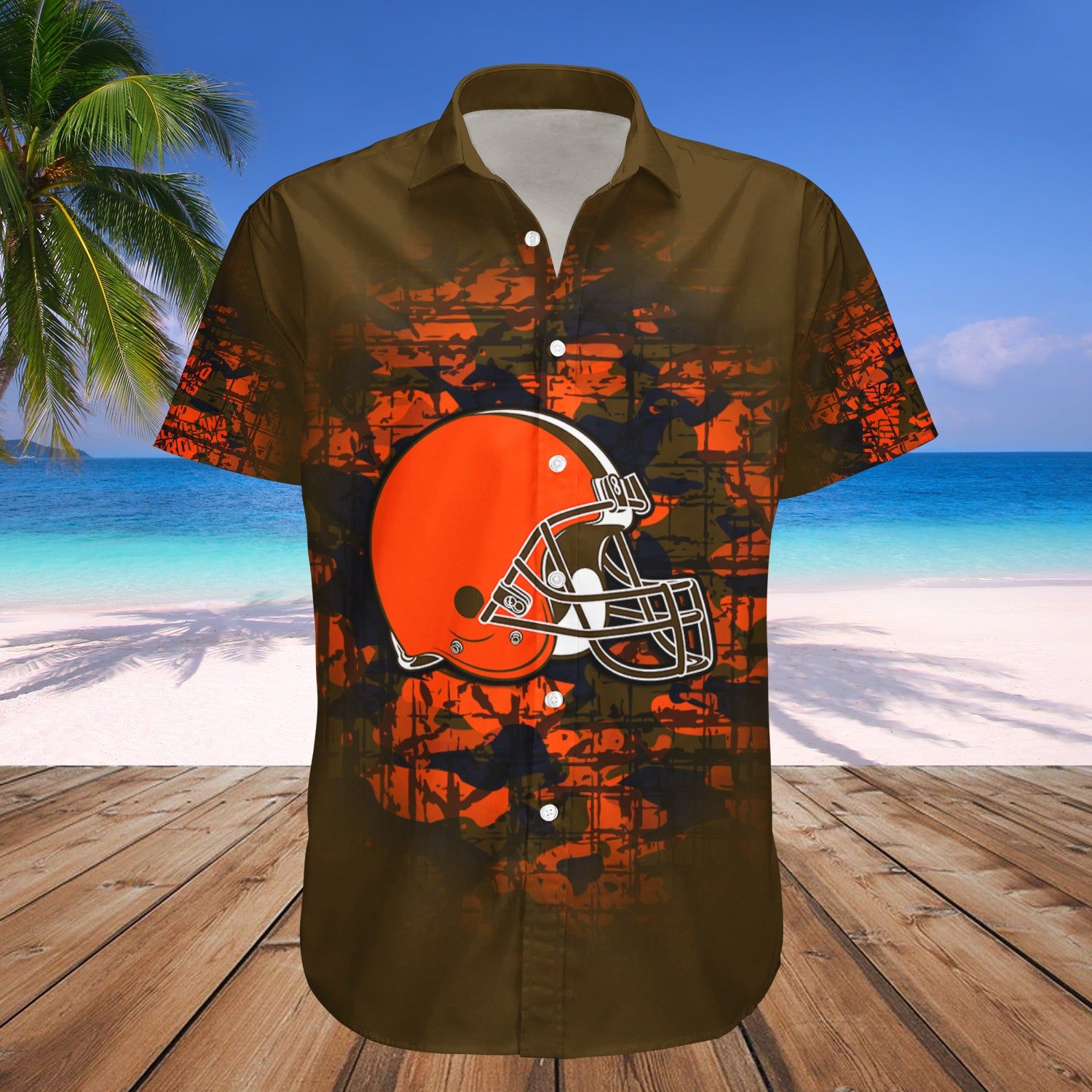 Cleveland Browns Hawaii Shirt Camouflage Vintage – NFL