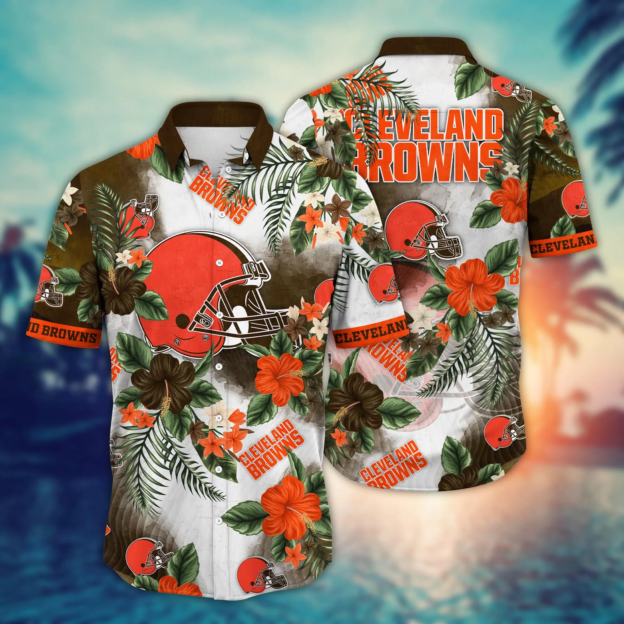 Cleveland Browns NFL Hawaiian Shirt Beach Seasontime Aloha Shirt