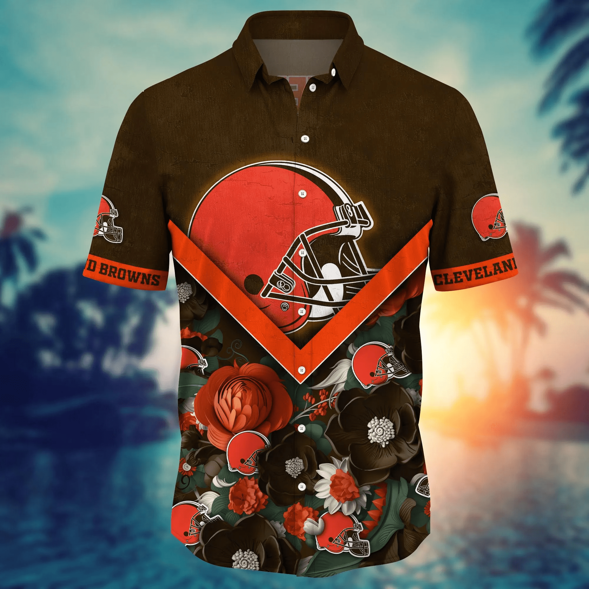 Cleveland Browns NFL Hawaiian Shirt Custom Outdoor Movies Aloha Shirt