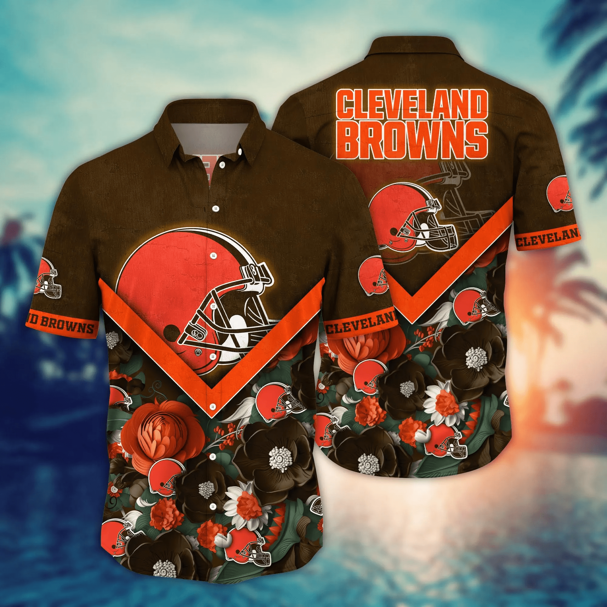 Cleveland Browns NFL Hawaiian Shirt Custom Outdoor Movies Aloha Shirt