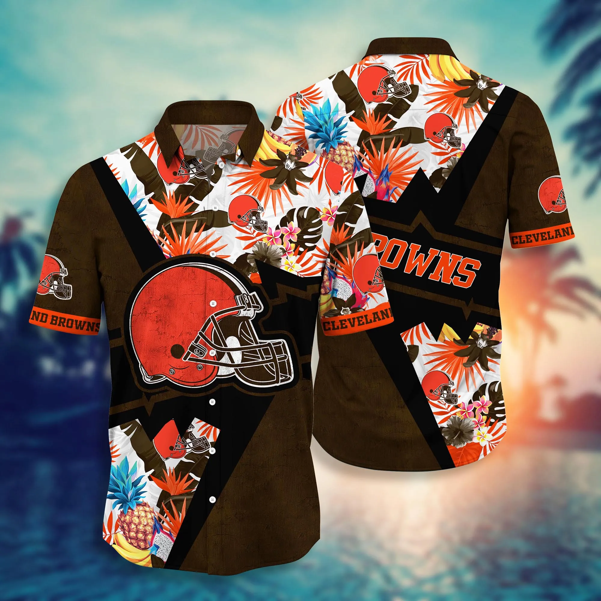 Cleveland Browns NFL Hawaiian Shirt Hammocks Aloha Shirt