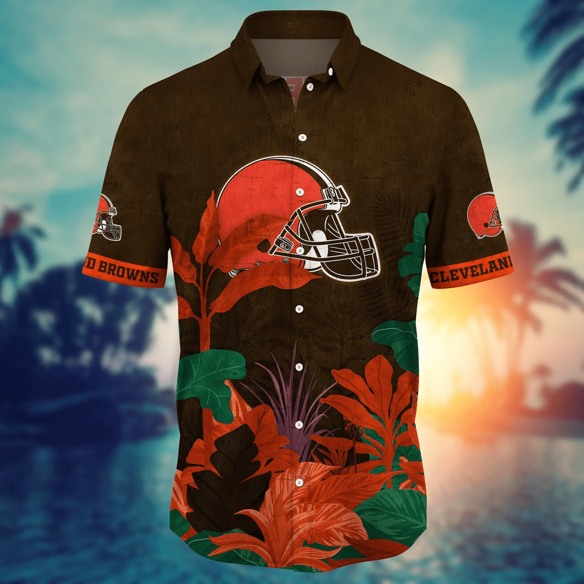 Cleveland Browns NFL Hawaiian Shirt Seaside Aloha Shirt