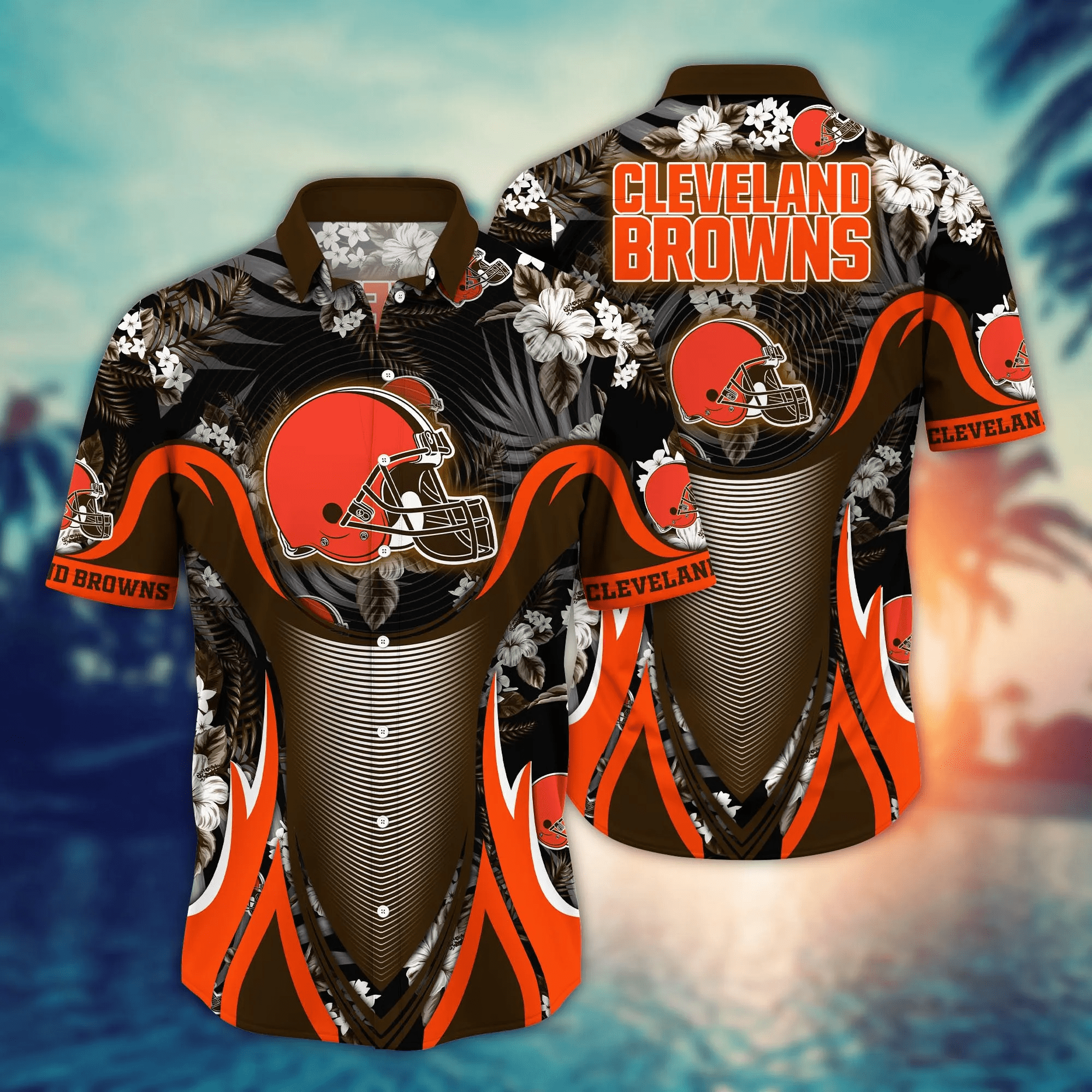 Cleveland Browns NFL Hawaiian Shirt Sprinklers Aloha Shirt
