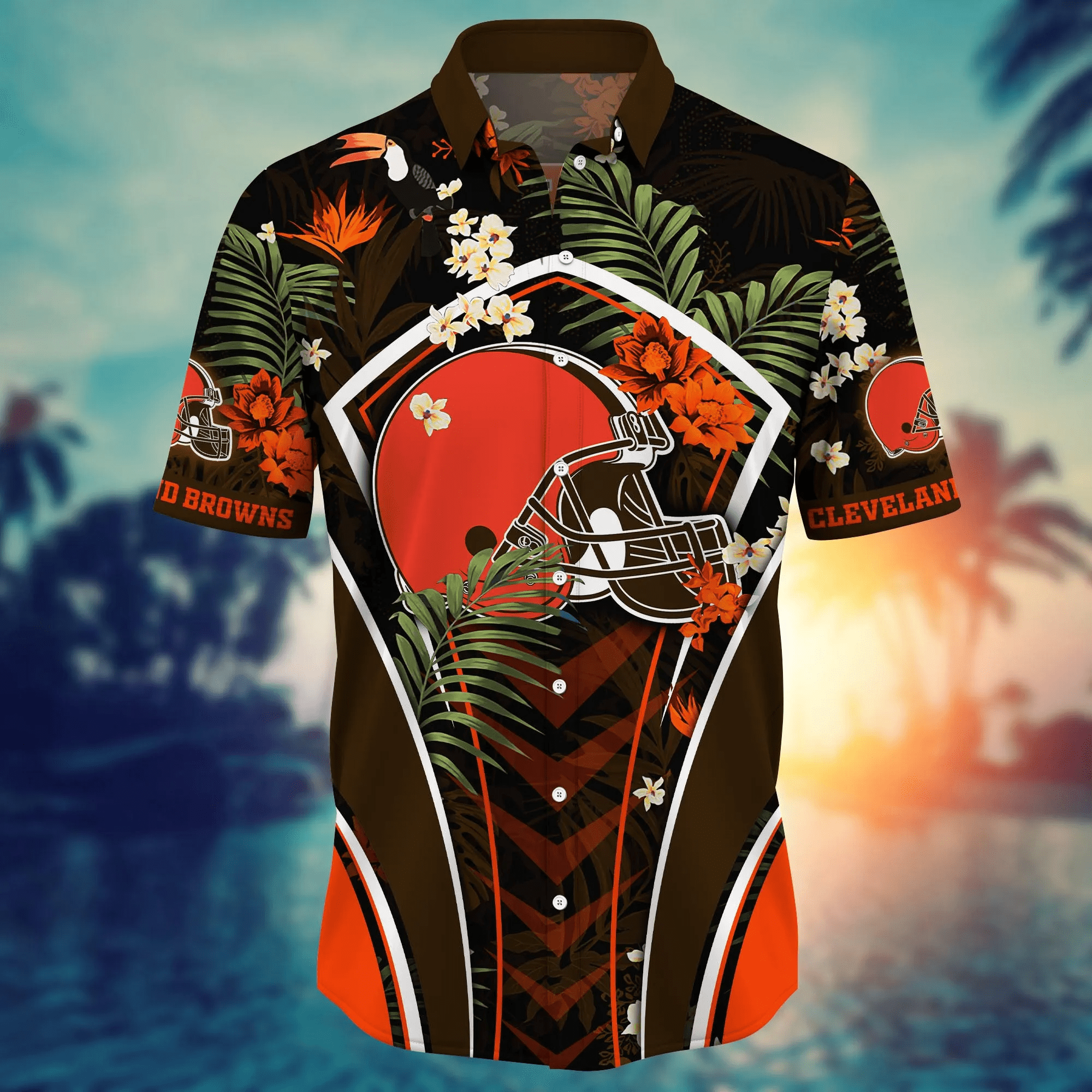 Cleveland Browns NFL Hawaiian Shirt Sunbathe Aloha Shirt