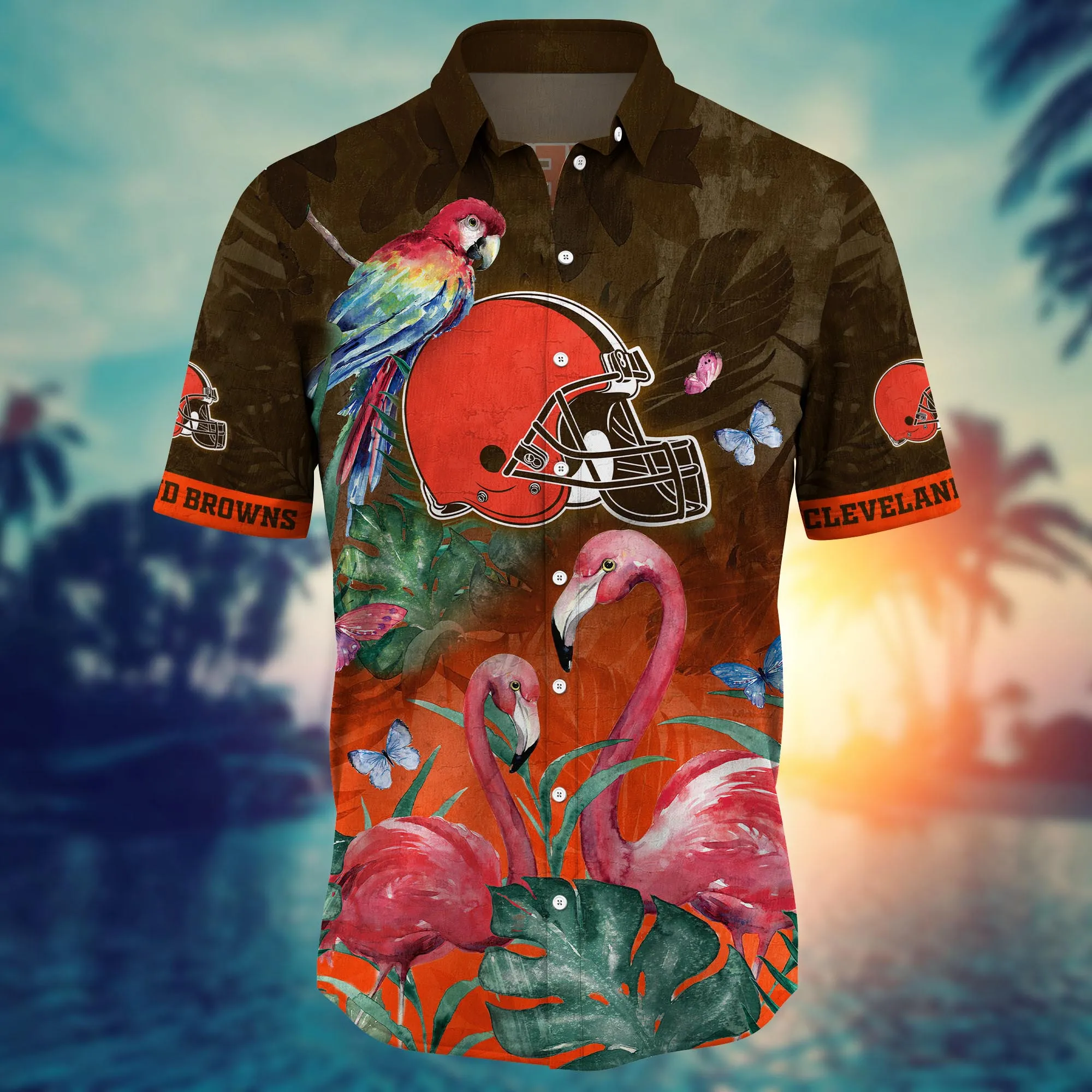 Cleveland Browns NFL Hawaiian Shirt Swimsuits Aloha Shirt