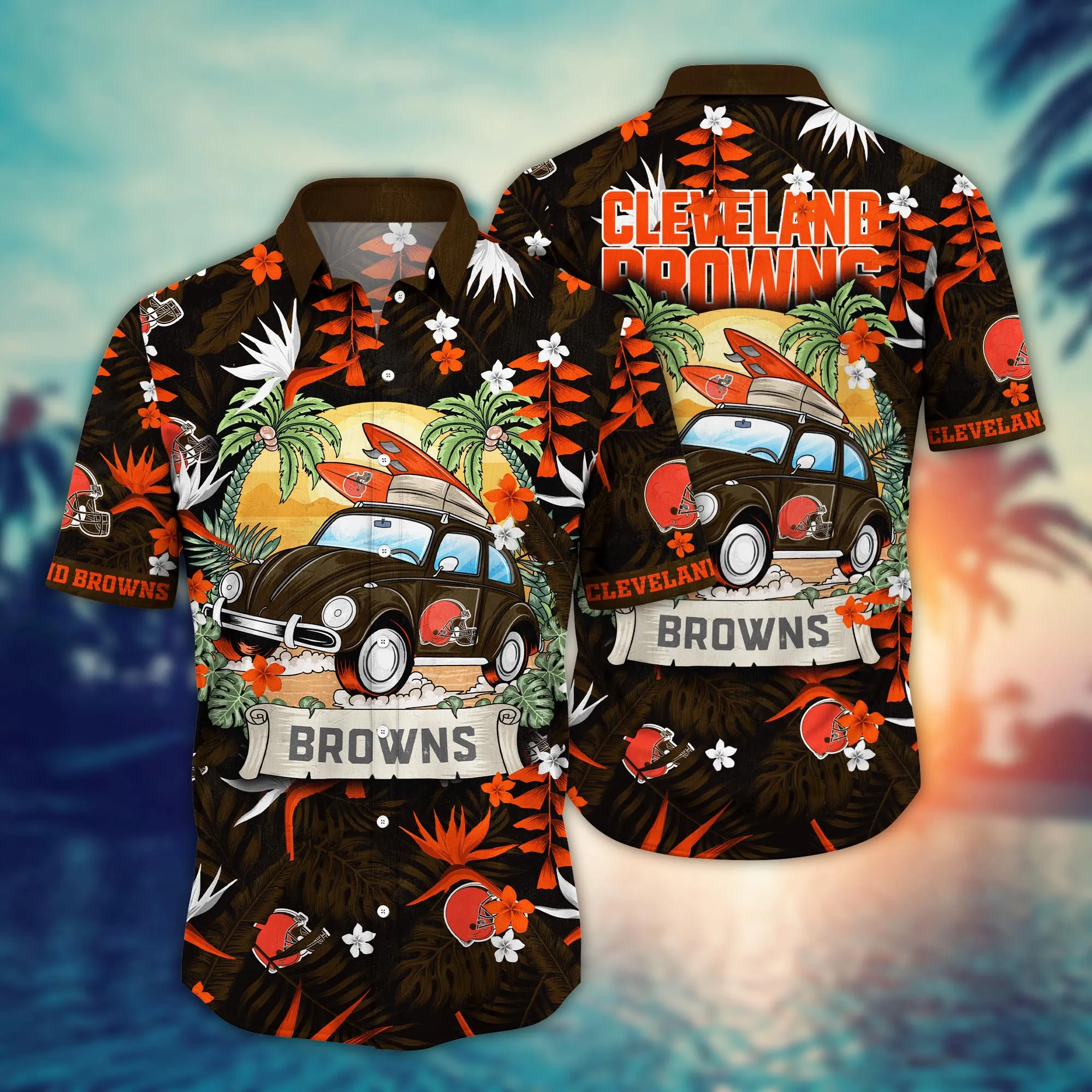Cleveland Browns NFL Hawaiian Shirt Vacationtime Finals Match Shirts