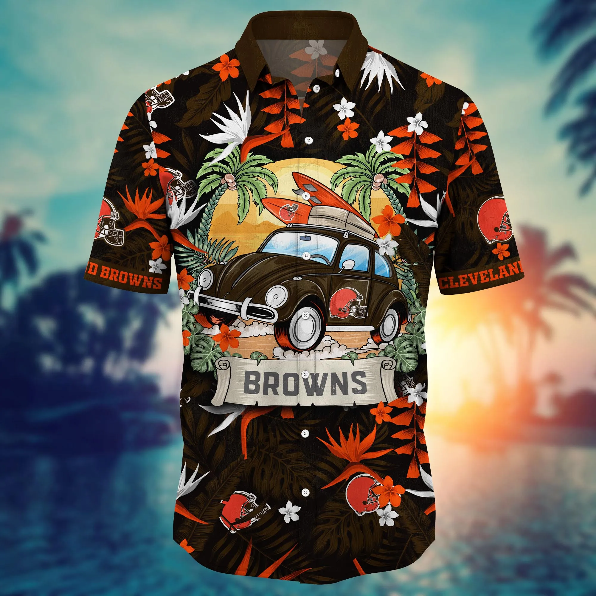 Cleveland Browns NFL Hawaiian Shirt Vacationtime Finals Match Shirts