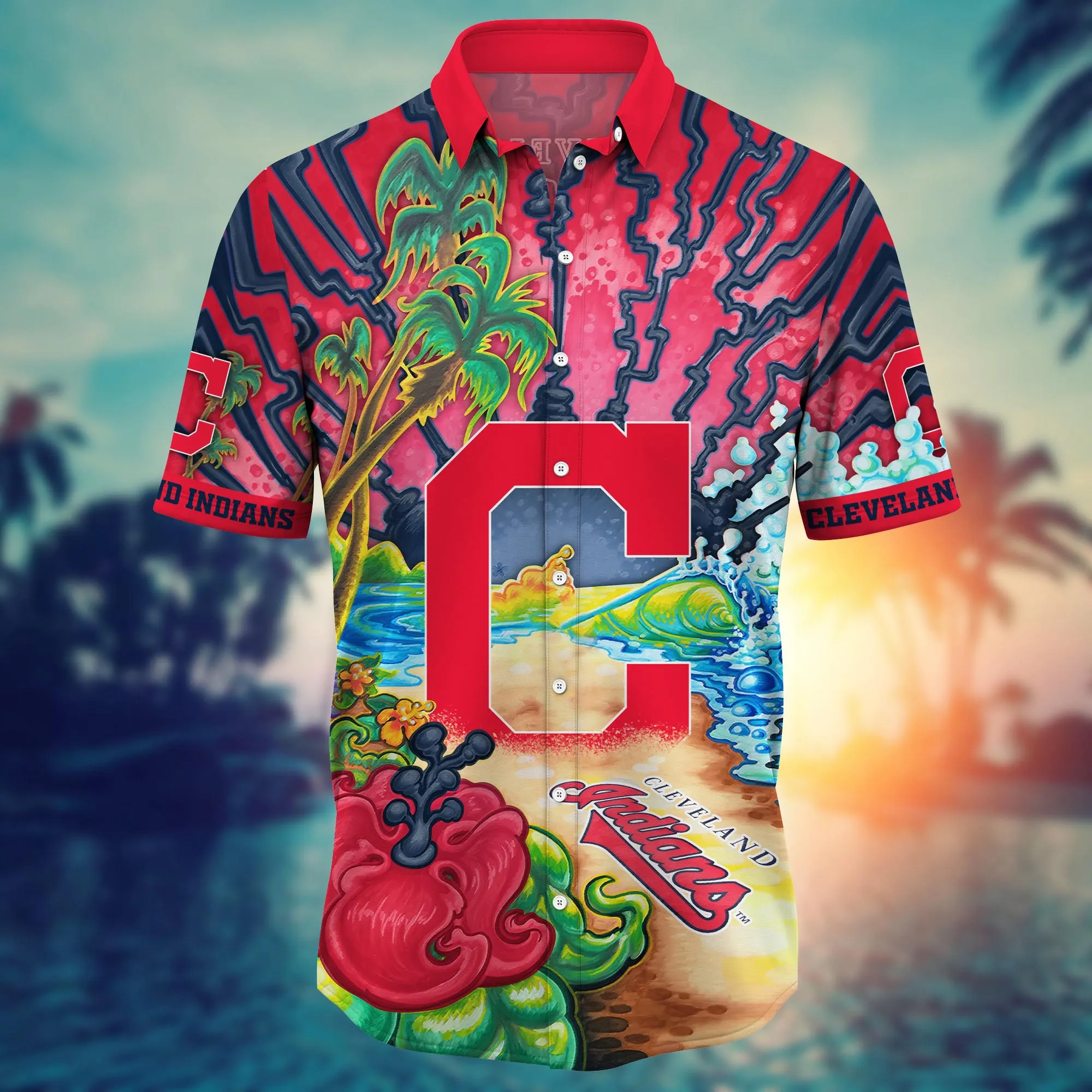 Cleveland Indians MLB Hawaiian Shirt Mosquito Bitestime Aloha Shirt