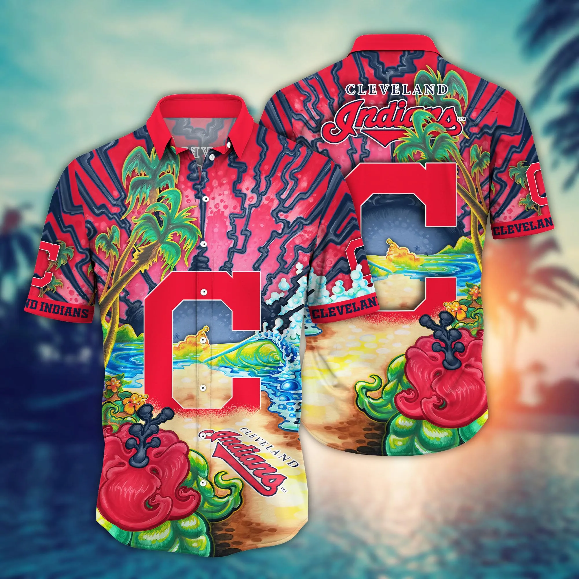 Cleveland Indians MLB Hawaiian Shirt Mosquito Bitestime Aloha Shirt