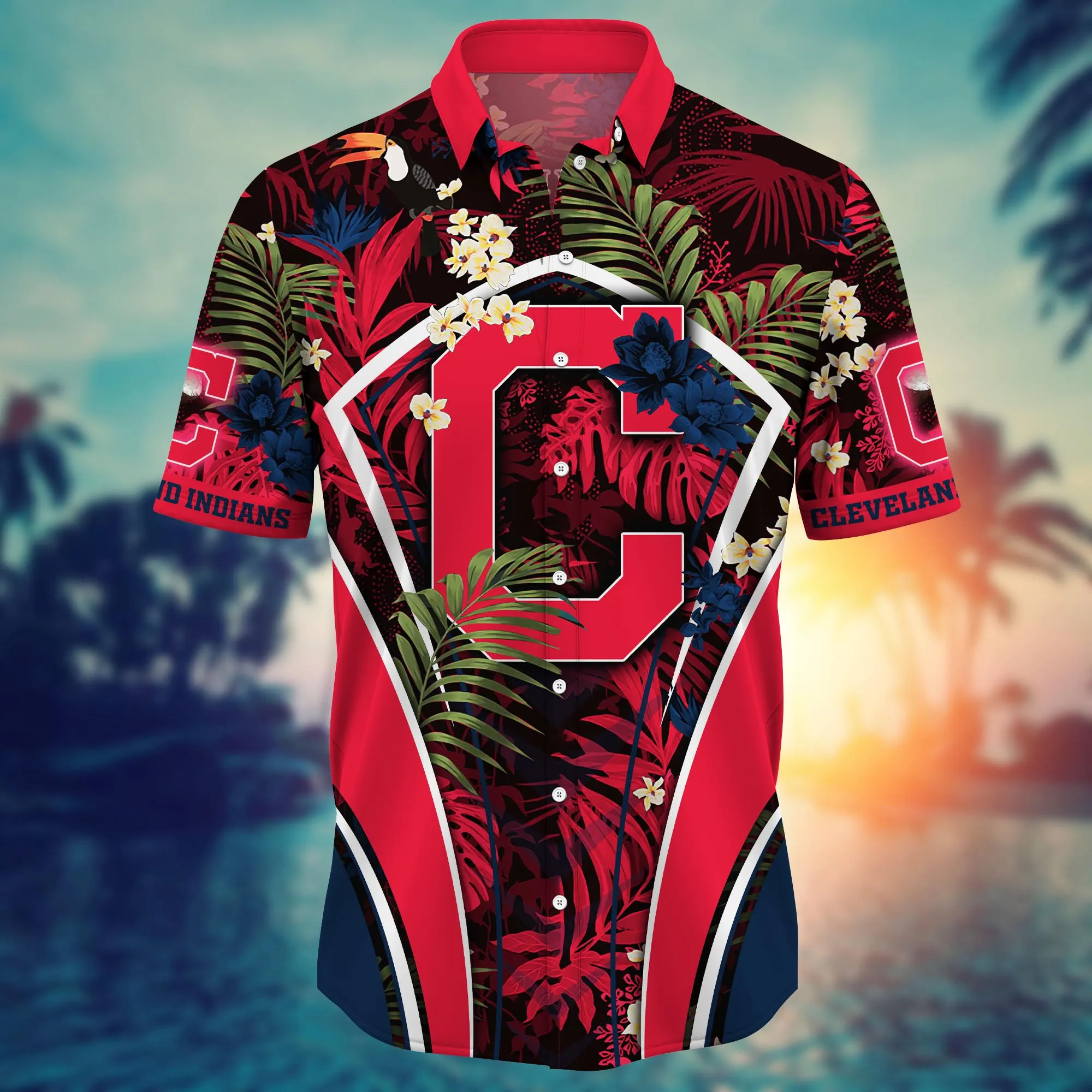 Cleveland Indians MLB Hawaiian Shirt Pool Parties Aloha Shirt