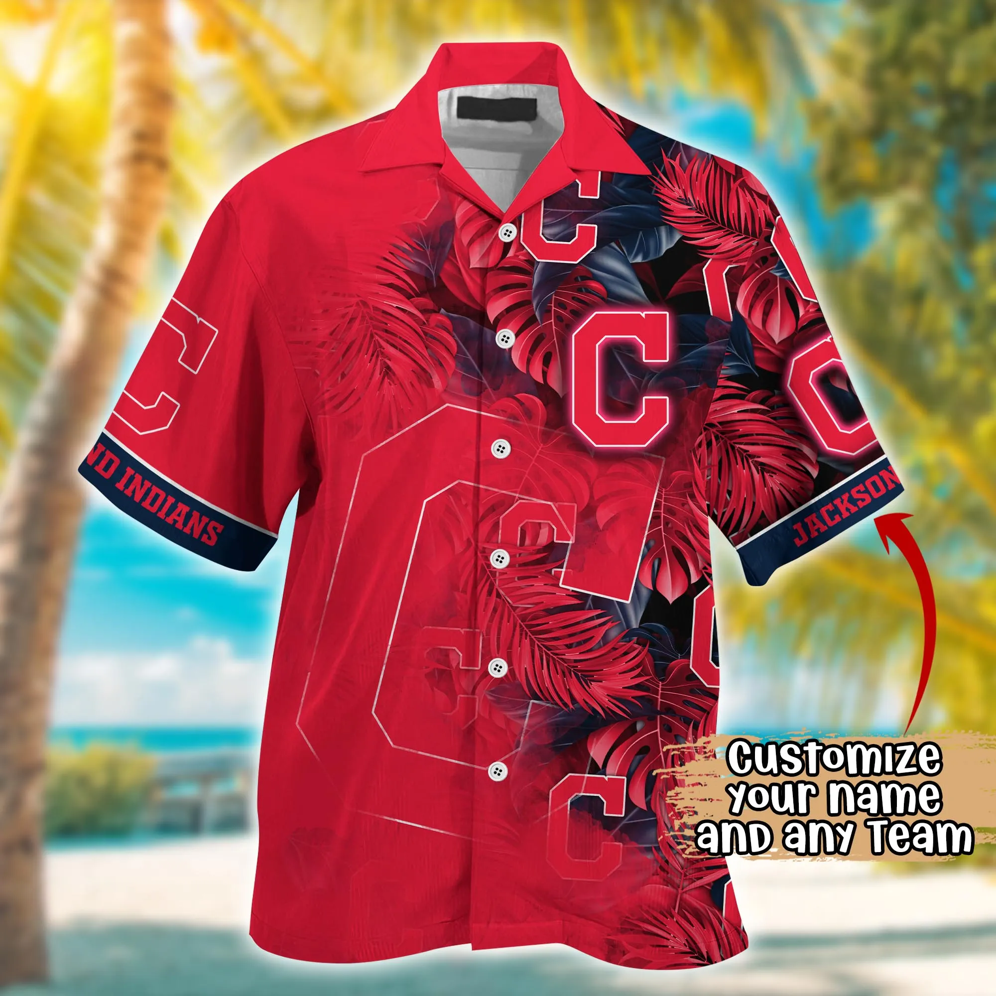 Cleveland Indians MLB Summer Hawaii Shirt And Tshirt Custom Aloha Shirt