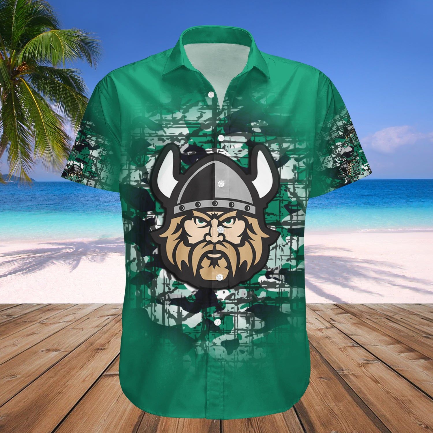 Cleveland State Vikings Hawaii Shirt Camouflage Vintage – NCAA