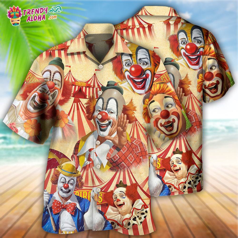 Clown Funny Happy Funny Life Hawaiian Shirt – Trendy Aloha