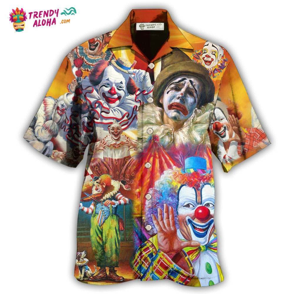 Clown Funny Happy In Crown Hawaiian Shirt – Trendy Aloha Clown Funny Happy In Crown Hawaiian Shirt – Trendy Aloha