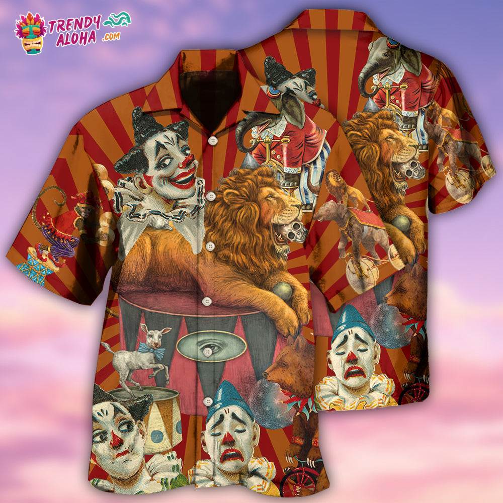 Clown Funny Happy Lion Hawaiian Shirt – Trendy Aloha