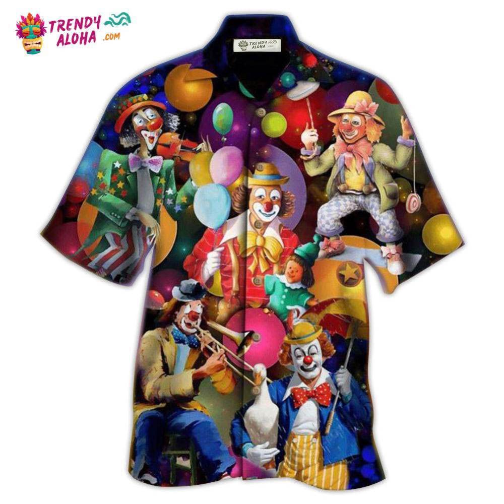 Clown Funny Happy Love Life Hawaiian Shirt – Trendy Aloha Clown Funny Happy Love Life Hawaiian Shirt – Trendy Aloha
