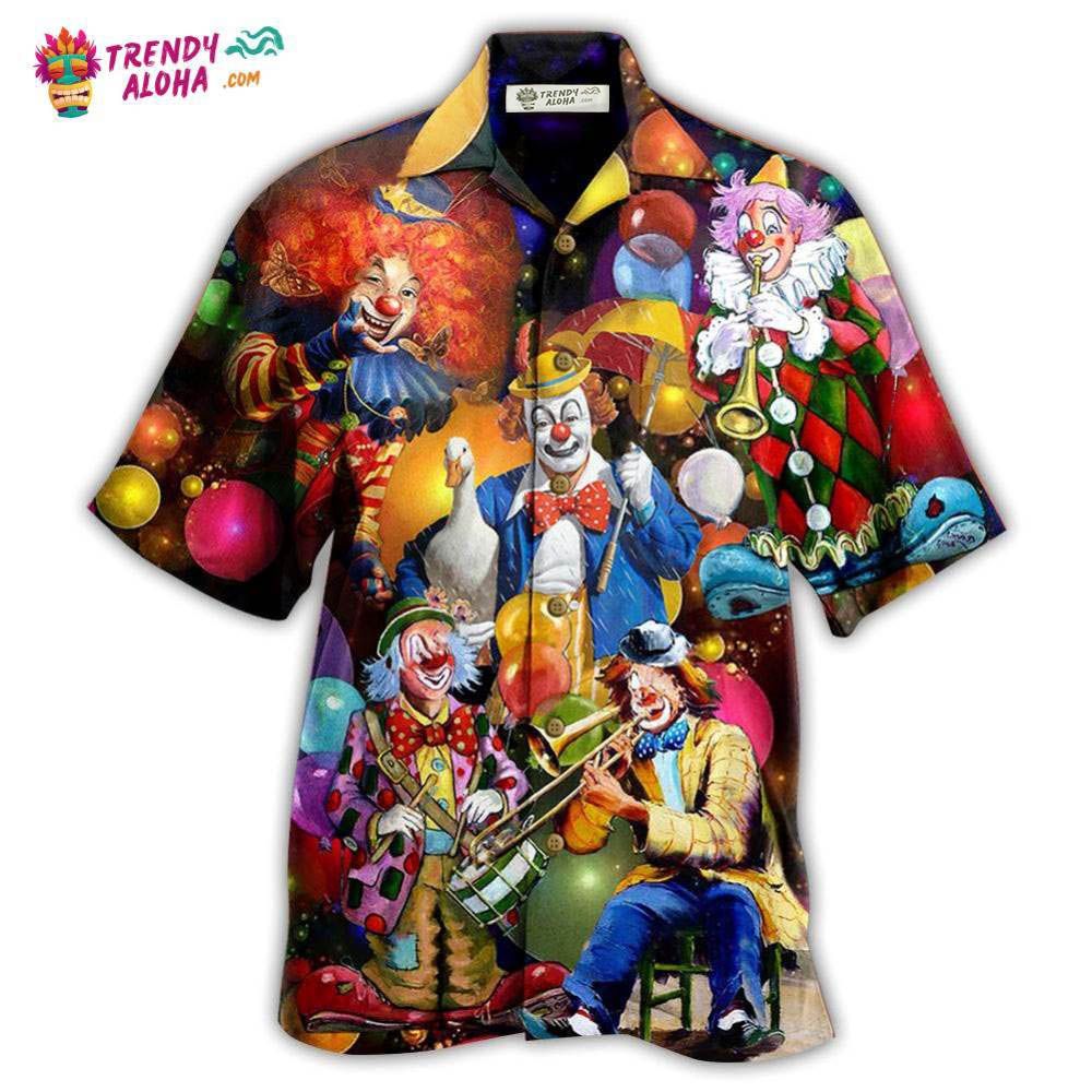 Clown Happiness Hawaiian Shirt – Trendy Aloha Clown Happiness Hawaiian Shirt – Trendy Aloha
