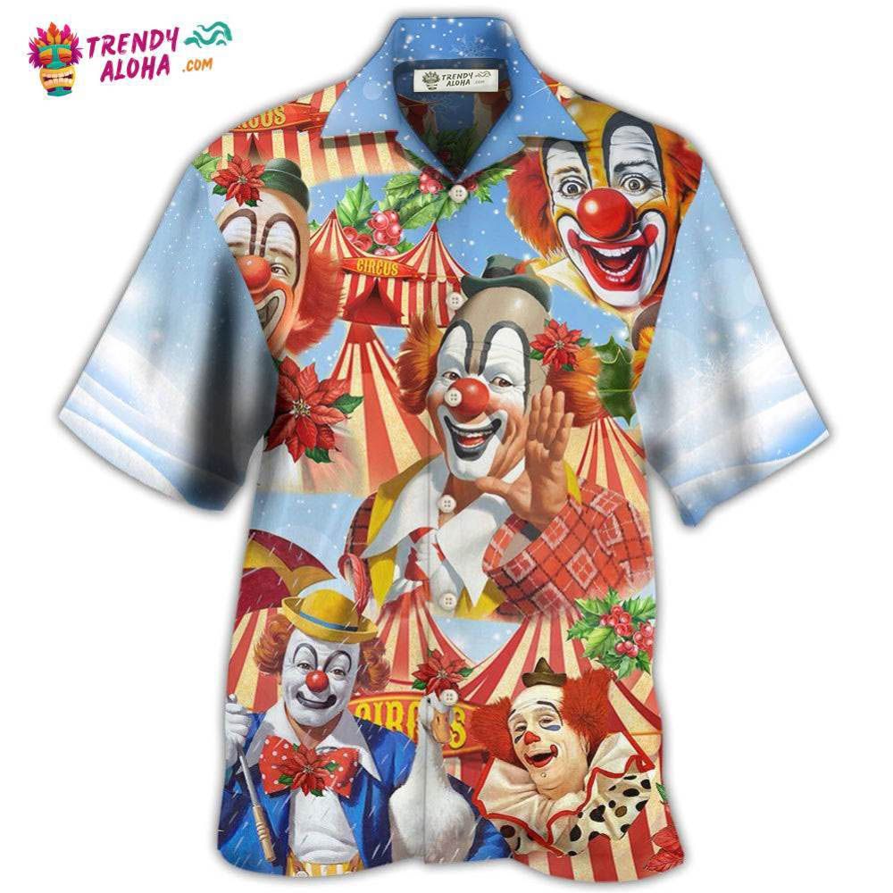 Clown Merry Christmas Flowers Hawaiian Shirt – Trendy Aloha Clown Merry Christmas Flowers Hawaiian Shirt – Trendy Aloha