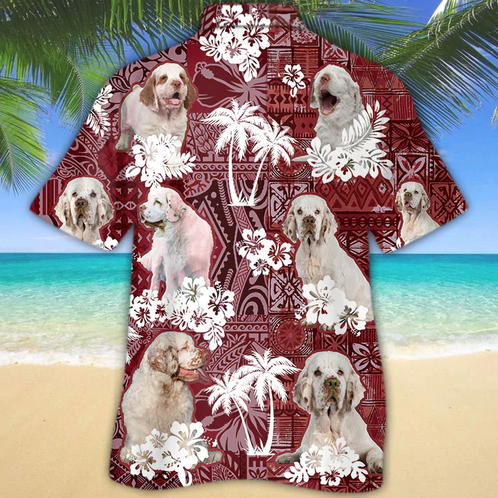 Clumber Spaniel Red Trendy Hawaiian Shirt, Gift For Dog Lover Shirts, Animal Summer Shirts, Trendy Hawaiian Shirt Men