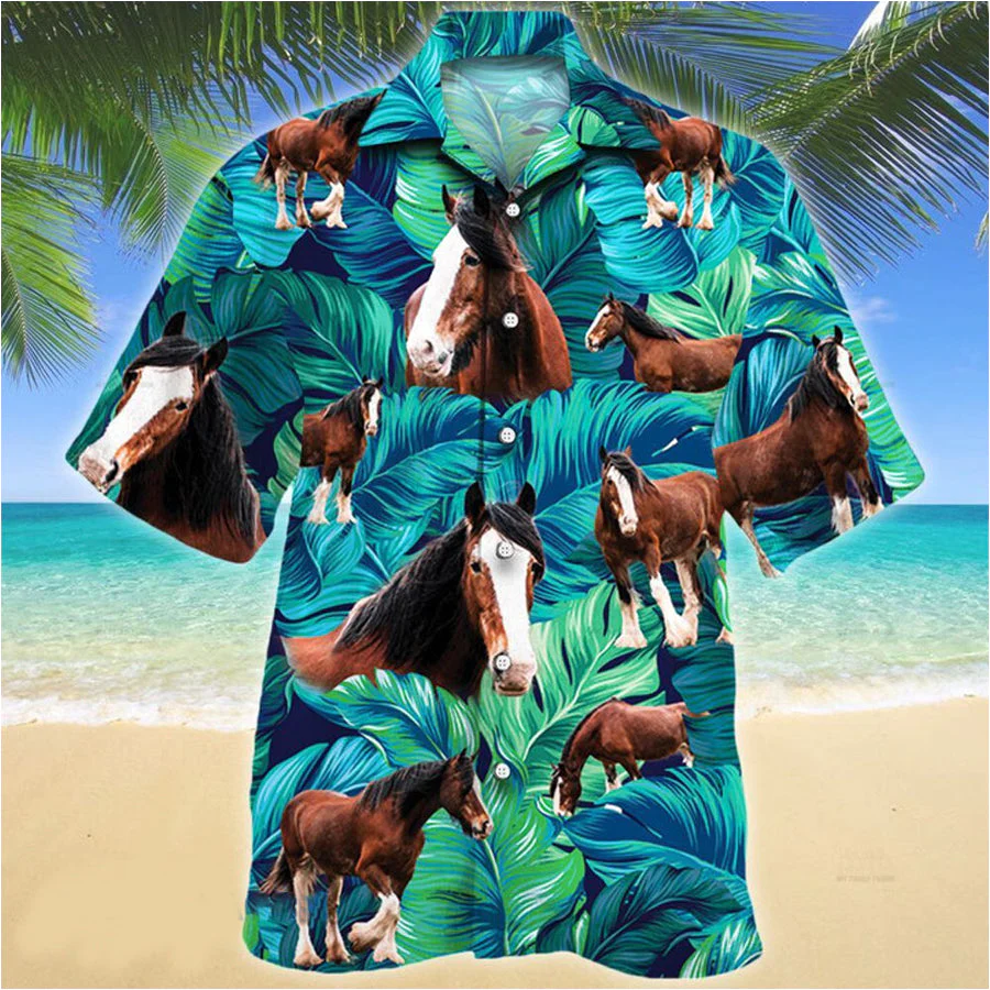 Clydesdale Horse Lovers Hawaii Shirt, Horse Lovers Trendy Hawaiian Shirt For Men, Women