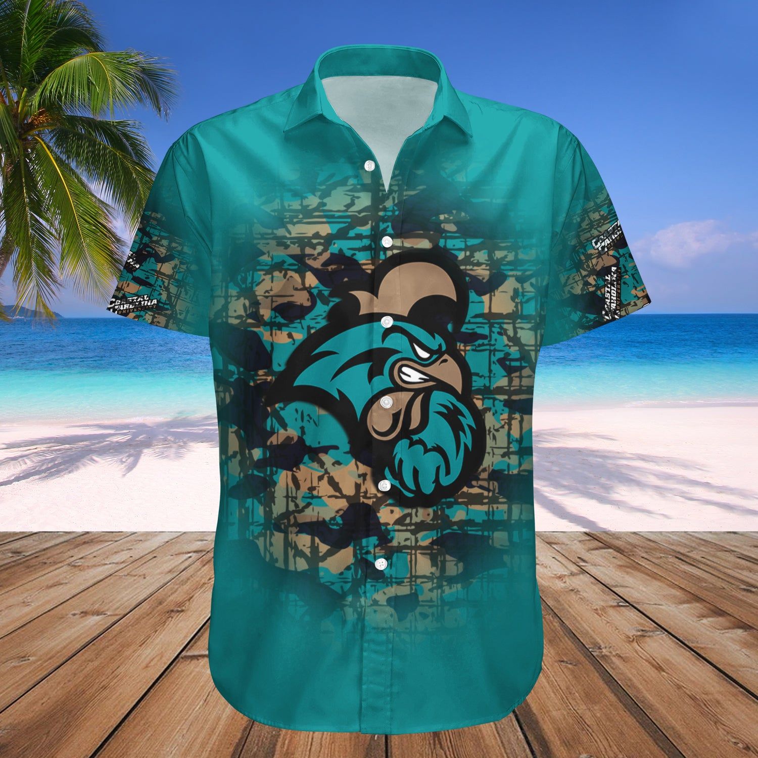 Coastal Carolina Chanticleers Hawaii Shirt Camouflage Vintage – NCAA
