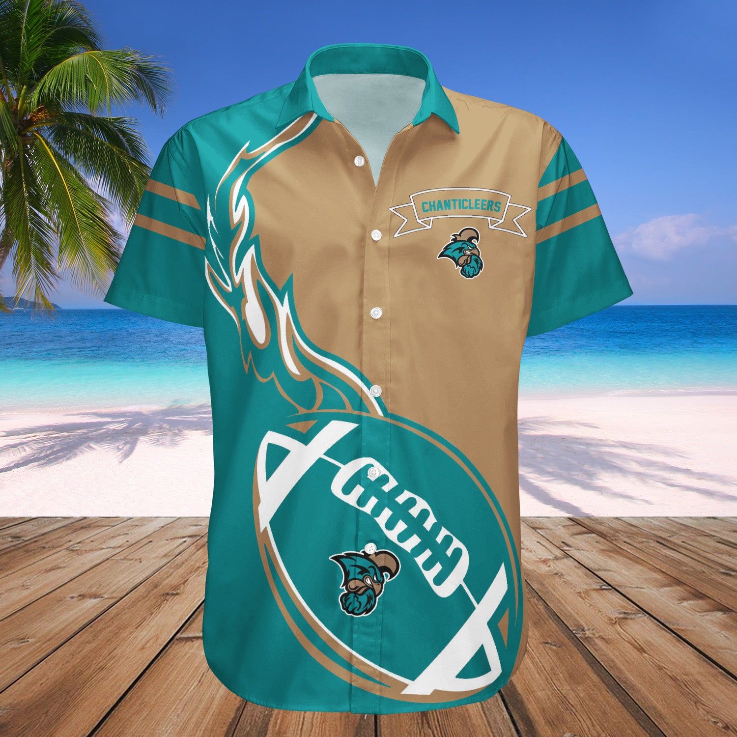 Coastal Carolina Chanticleers Hawaii Shirt Flame Ball – NCAA