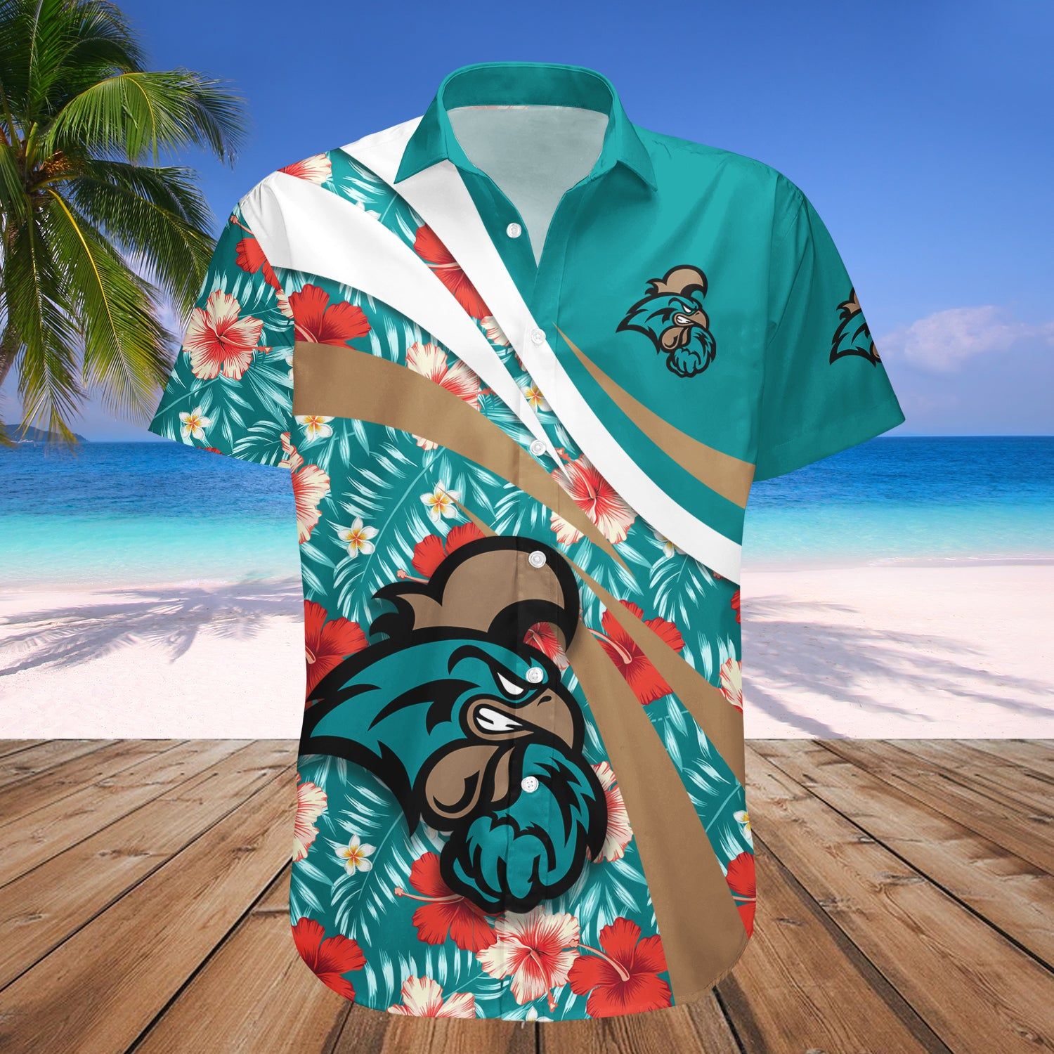 Coastal Carolina Chanticleers Hawaii Shirt Hibiscus Sport Style – NCAA