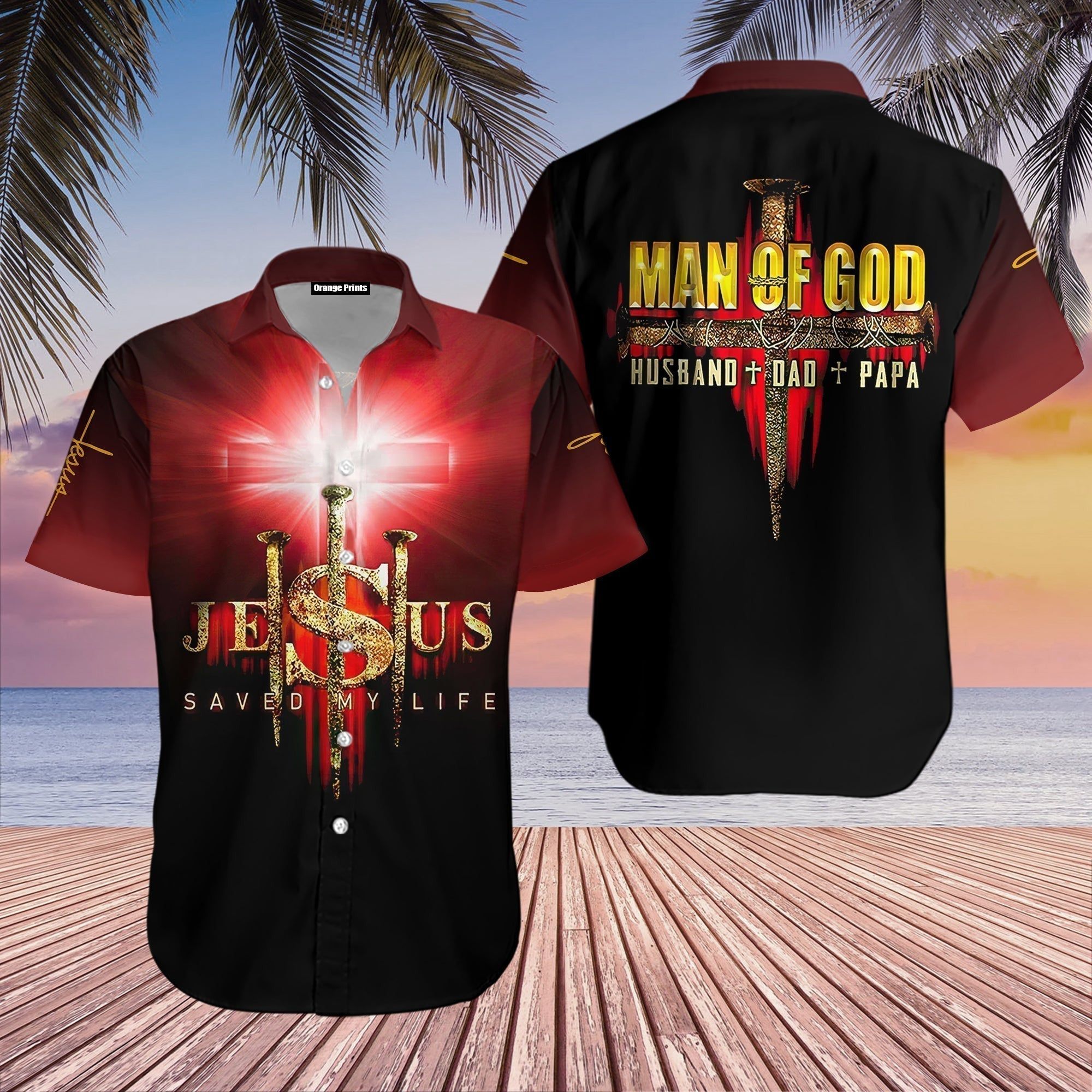 Coastal Serenity: Embracing Jesus’ Peace in Tropical Paradise Shirt