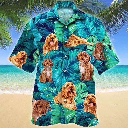 Cockapoo Dog Lovers Hawaiian Style For Summertime All Printed 3D Hawaiian Shirt