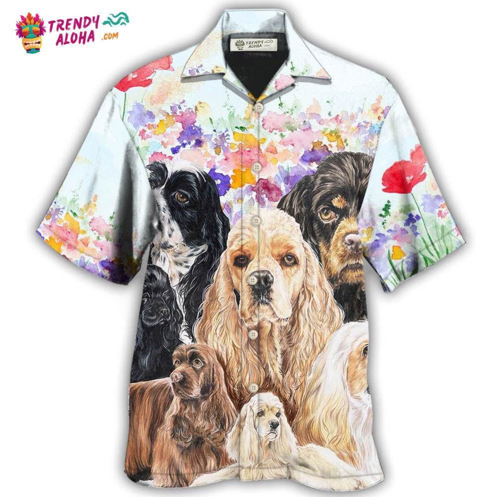 Cocker Spaniel Dog And Flowers Lover Hawaiian Shirt – Trendy Aloha Cocker Spaniel Dog And Flowers Lover Hawaiian Shirt – Trendy Aloha