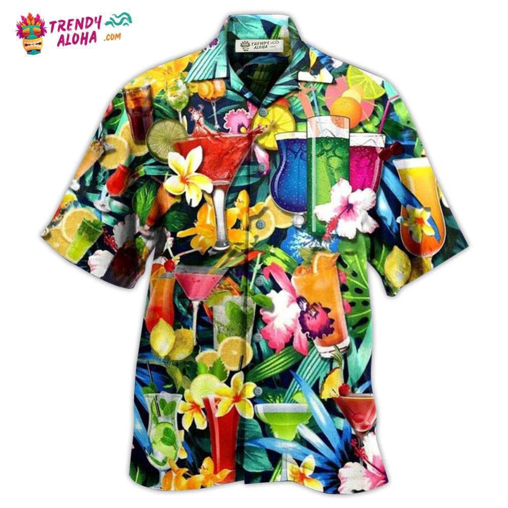 Cocktail And Flowers Hawaiian Shirt – Trendy Aloha Cocktail And Flowers Hawaiian Shirt – Trendy Aloha