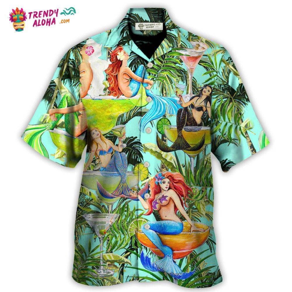 Cocktail And Mermaid Fantasy Beautiful Tropical Hawaiian Shirt – Trendy Aloha Cocktail And Mermaid Fantasy Beautiful Tropical Hawaiian Shirt – Trendy Aloha