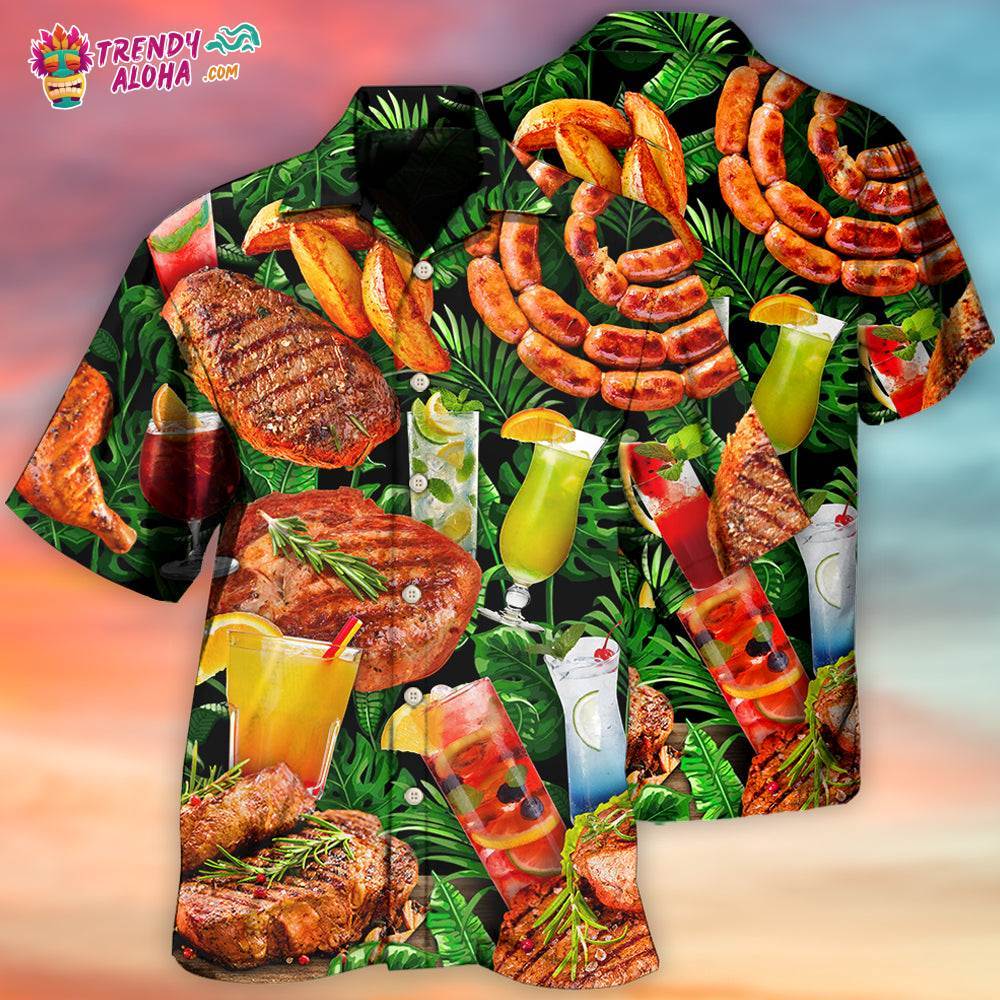 Cocktail Bbq Style Hawaiian Shirt – Trendy Aloha
