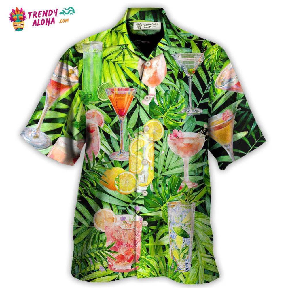 Cocktail Classy Tropical Summer Hawaiian Shirt – Trendy Aloha Cocktail Classy Tropical Summer Hawaiian Shirt – Trendy Aloha