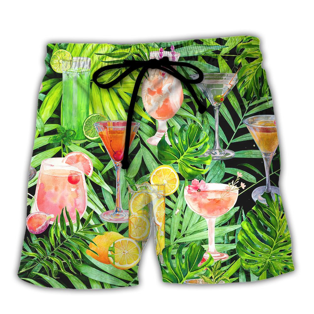 Cocktail Classy Tropical Summer Trendy Aloha Hawaiian Beach Shorts Cocktail Classy Tropical Summer Trendy Aloha Hawaiian Beach Shorts