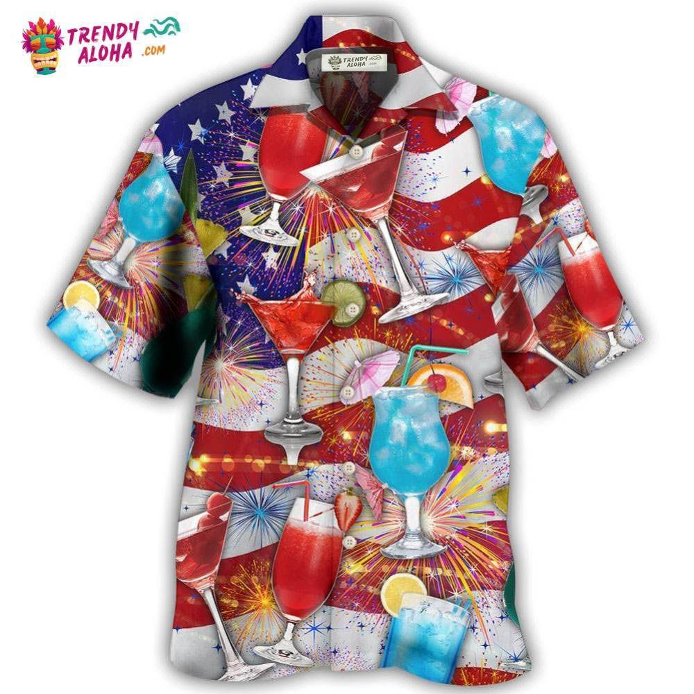 Cocktail Independence Day American Celebration Hawaiian Shirt – Trendy Aloha Cocktail Independence Day American Celebration Hawaiian Shirt – Trendy Aloha