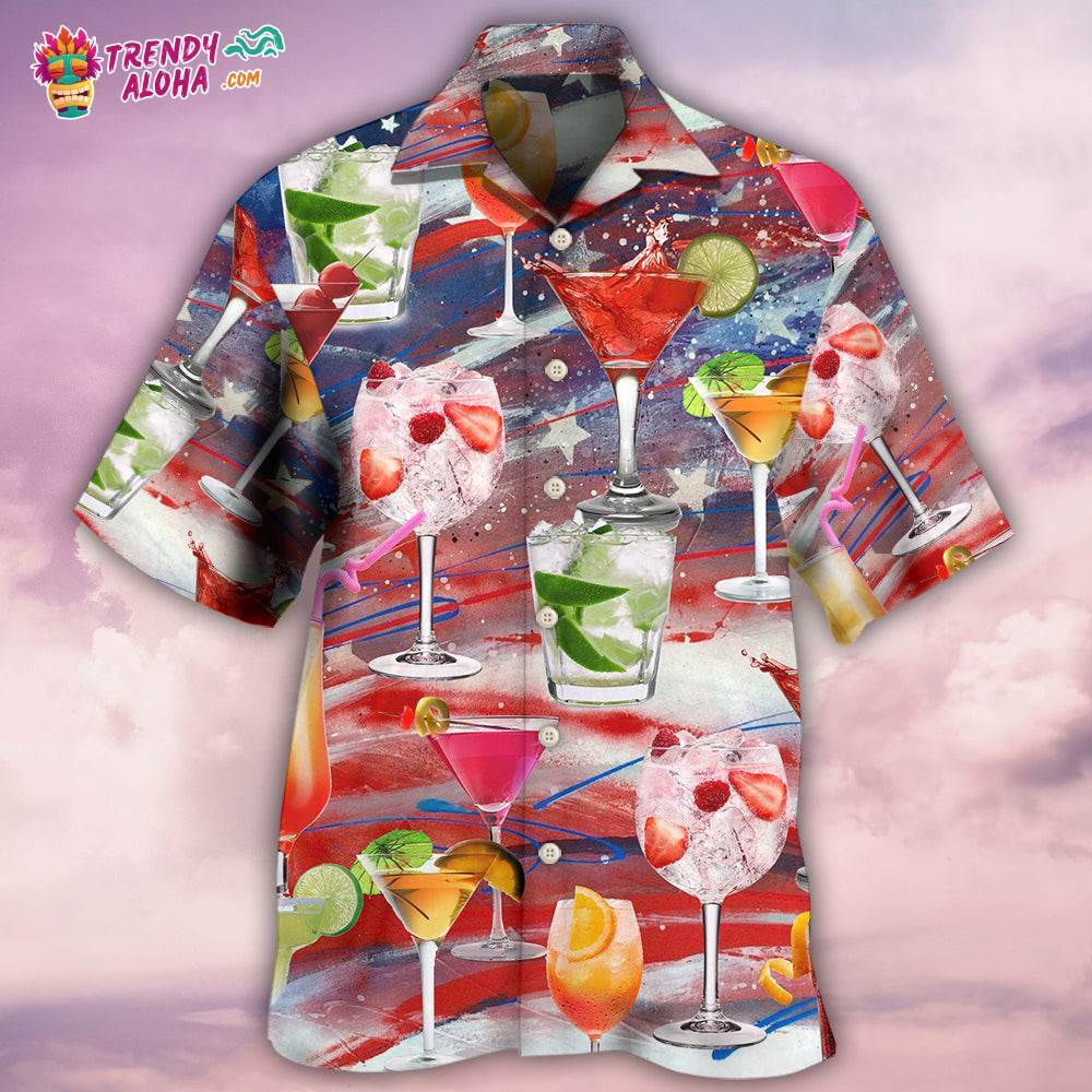 Cocktail Independence Day Let’S Drink Cocktail On This Day Hawaiian Shirt – Trendy Aloha