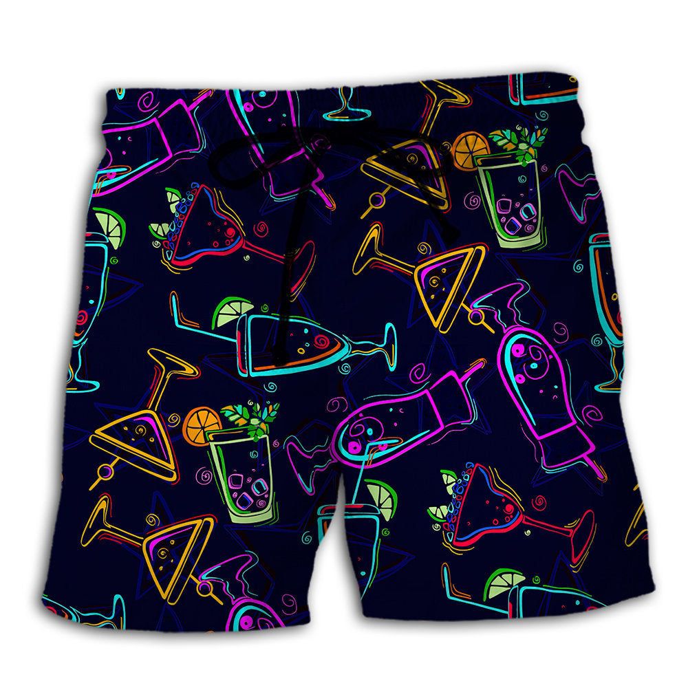 Cocktail Just Bring Me A Cocktail Trendy Aloha Hawaiian Beach Shorts Cocktail Just Bring Me A Cocktail Trendy Aloha Hawaiian Beach Shorts