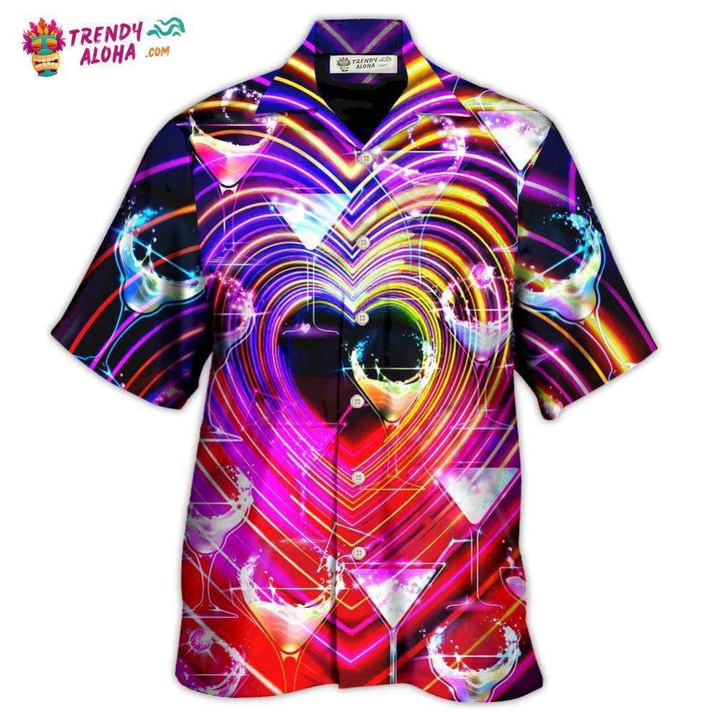 Cocktail Party Romantic Sweet Heart Neon Light Hawaiian Shirt – Trendy Aloha Cocktail Party Romantic Sweet Heart Neon Light Hawaiian Shirt – Trendy Aloha