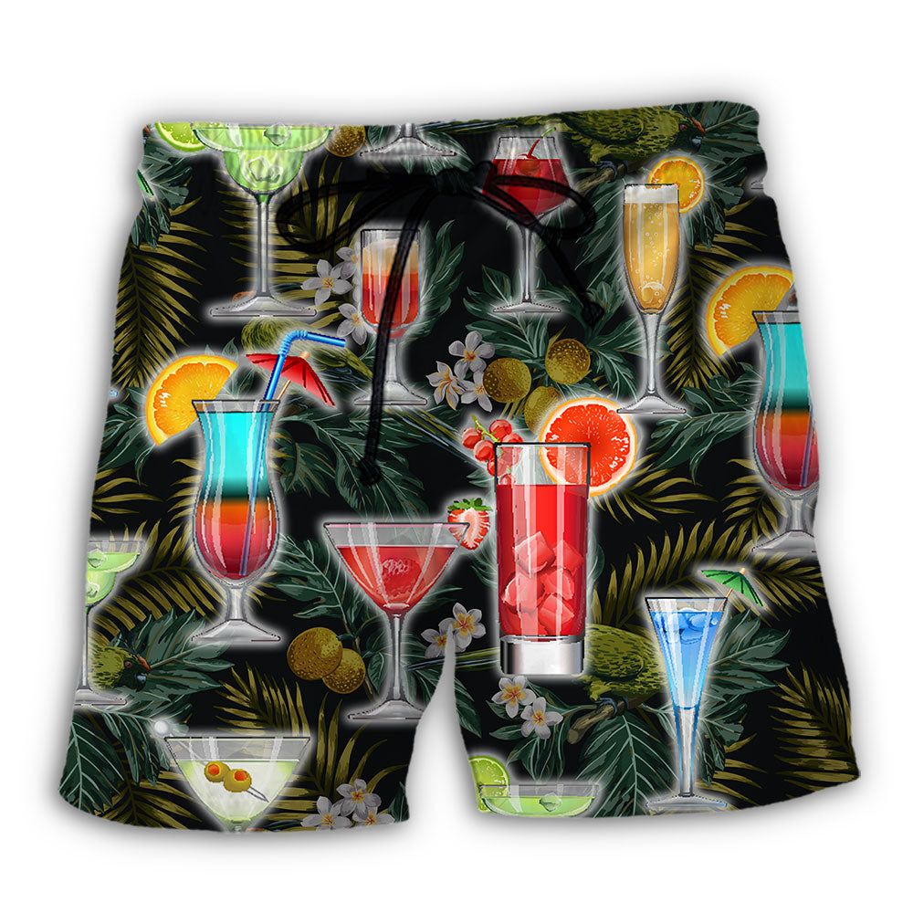 Cocktail Summer Tropical Beach Trendy Aloha Hawaiian Beach Shorts Cocktail Summer Tropical Beach Trendy Aloha Hawaiian Beach Shorts