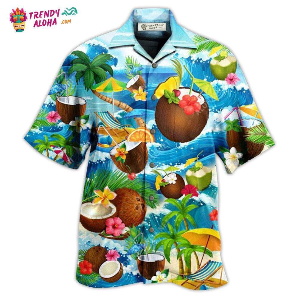 Coconut Summer Time Love Beach Hawaiian Shirt – Trendy Aloha Coconut Summer Time Love Beach Hawaiian Shirt – Trendy Aloha