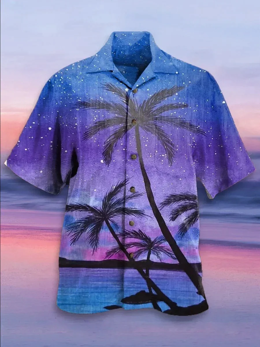 Coconut Tree Trendy Hawaiian Shirt Aloha Shirt Coconut Tree Trendy Hawaiian Shirt Aloha Shirt