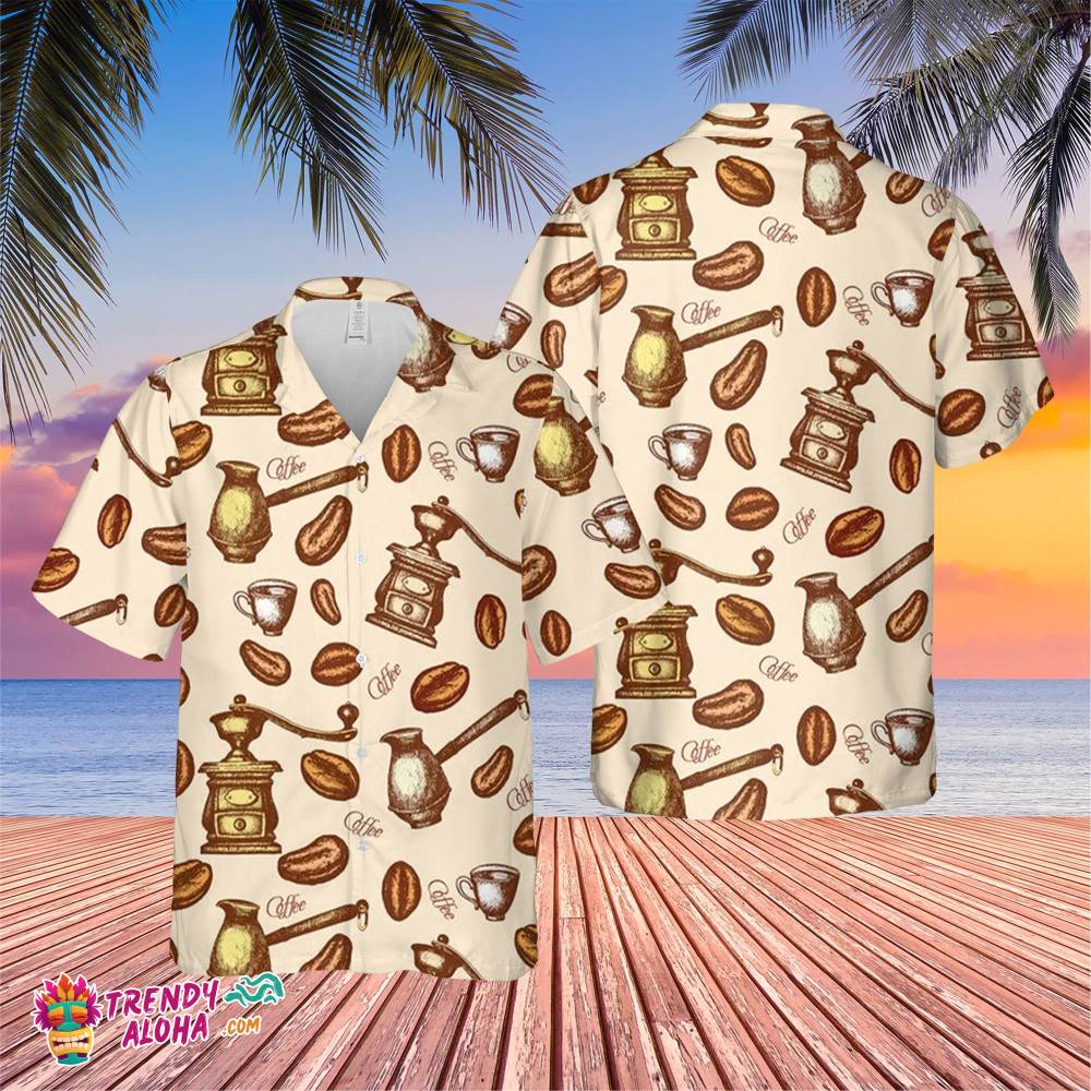 Coffe Hawaiian Trending Hawaiian Shirt, Summer Vacation Hawaiian Shirt