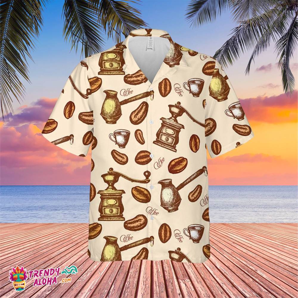 Coffe Hawaiian Trending Hawaiian Shirt, Summer Vacation Hawaiian Shirt
